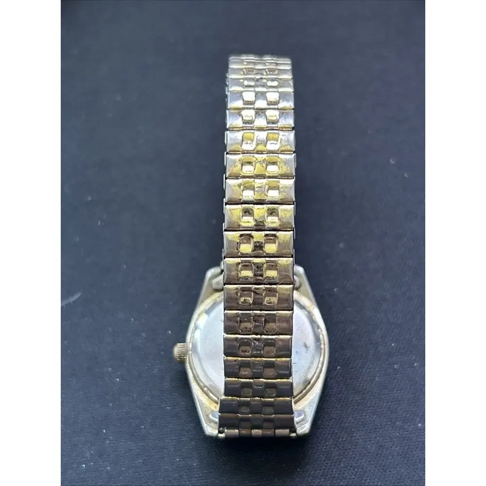 Women’s Two Tone Stretch Band Quartz Watch
